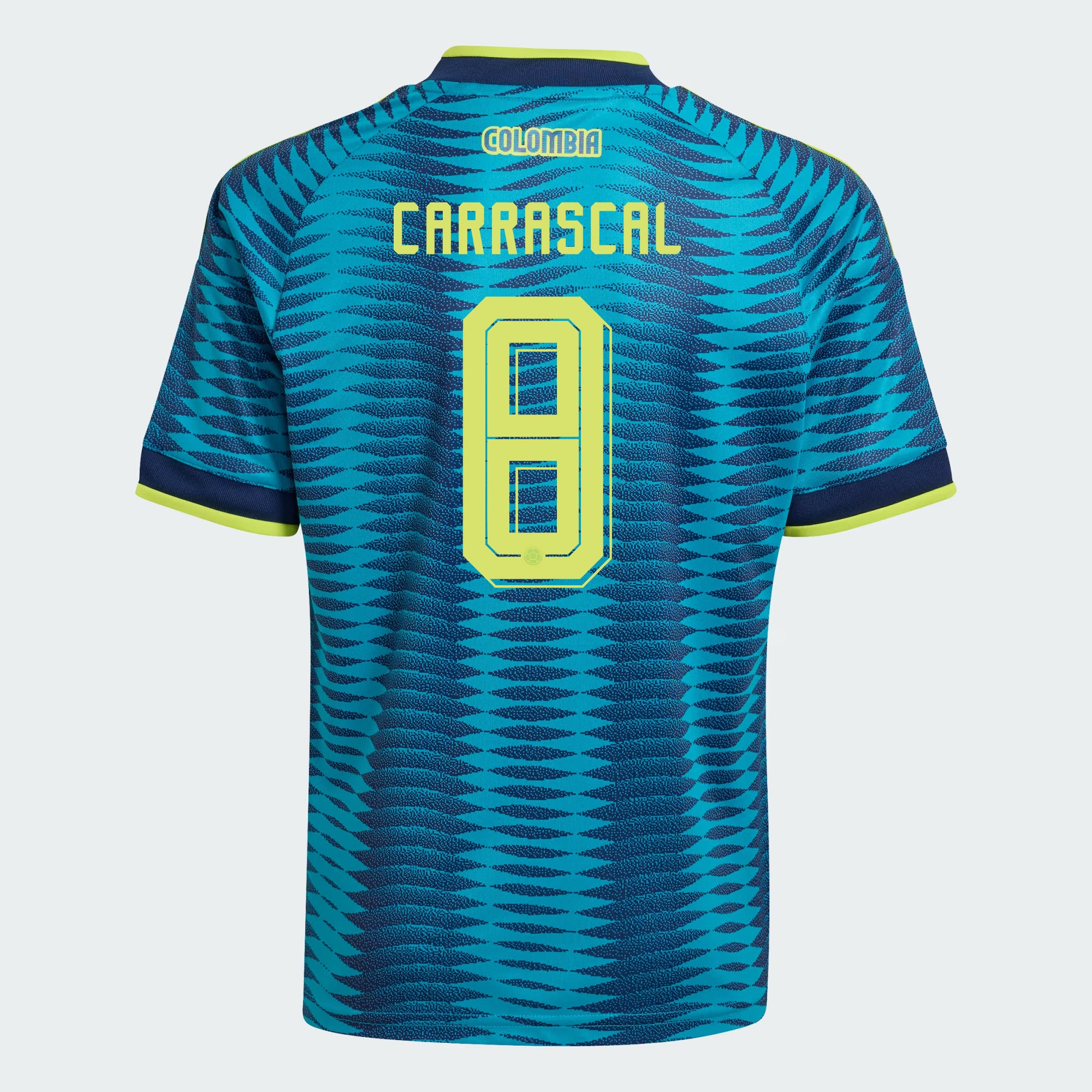 Jorge Carrascal 8 Youth Colombia National Team 2026 Away Jersey - Turquoise
