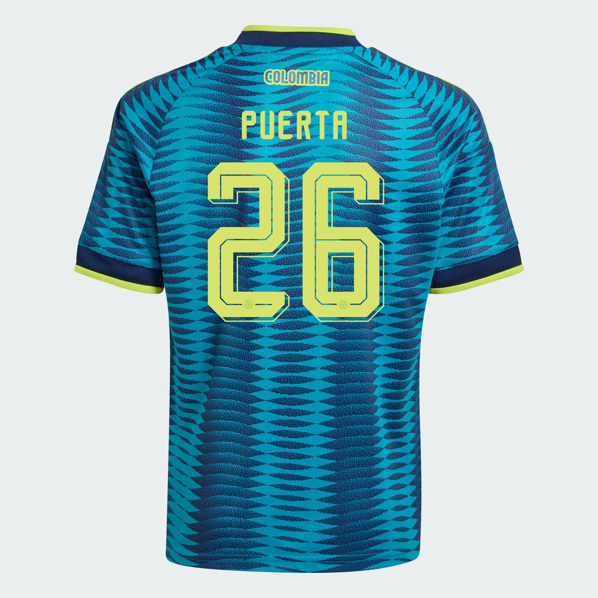 Gustavo Puerta 26 Youth Colombia National Team 2026 Away Jersey - Turquoise