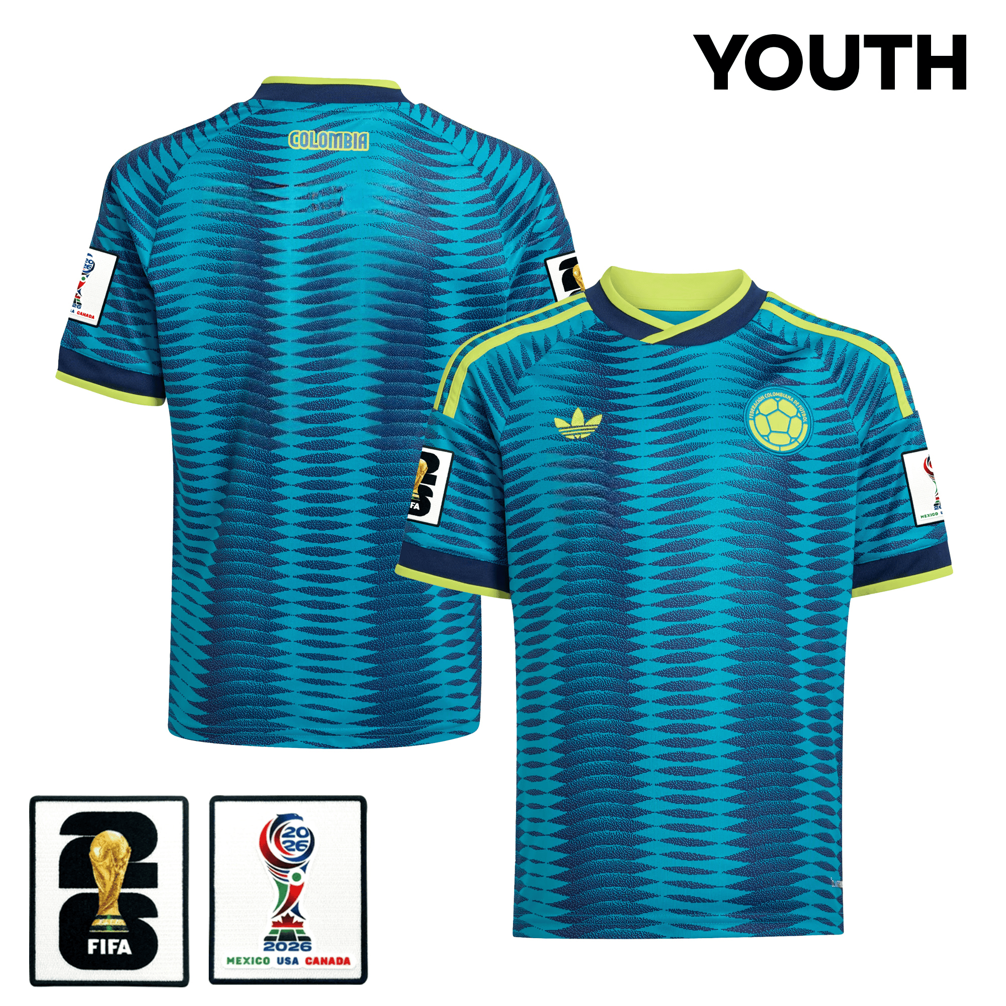 Colombia National Team 2026 Youth Away Jersey - Turquoise