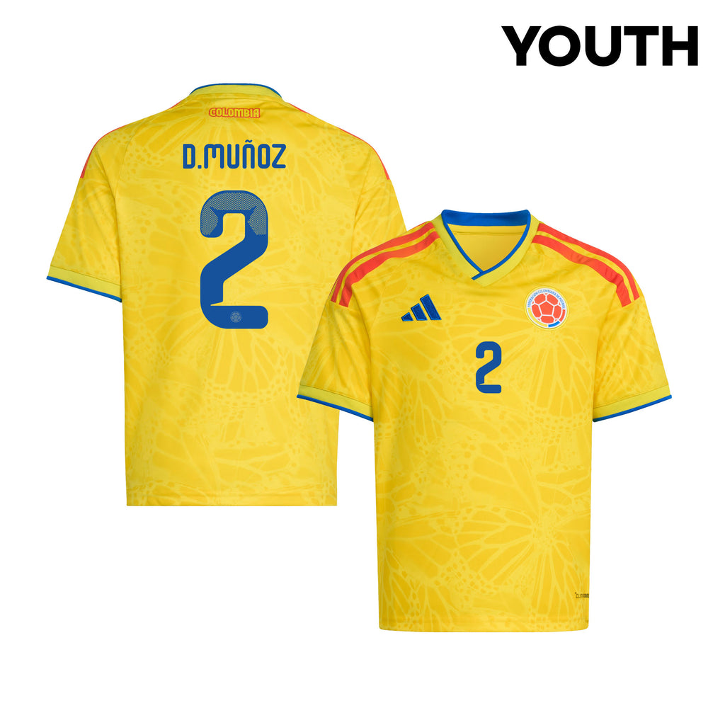 Daniel Muñoz 2 Youth Colombia National Team 2026 Home Jersey - Yellow