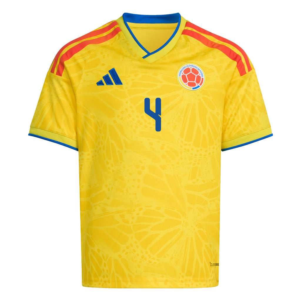 Santiago Arias 4 Youth Colombia National Team 2026 Home Jersey - Yellow