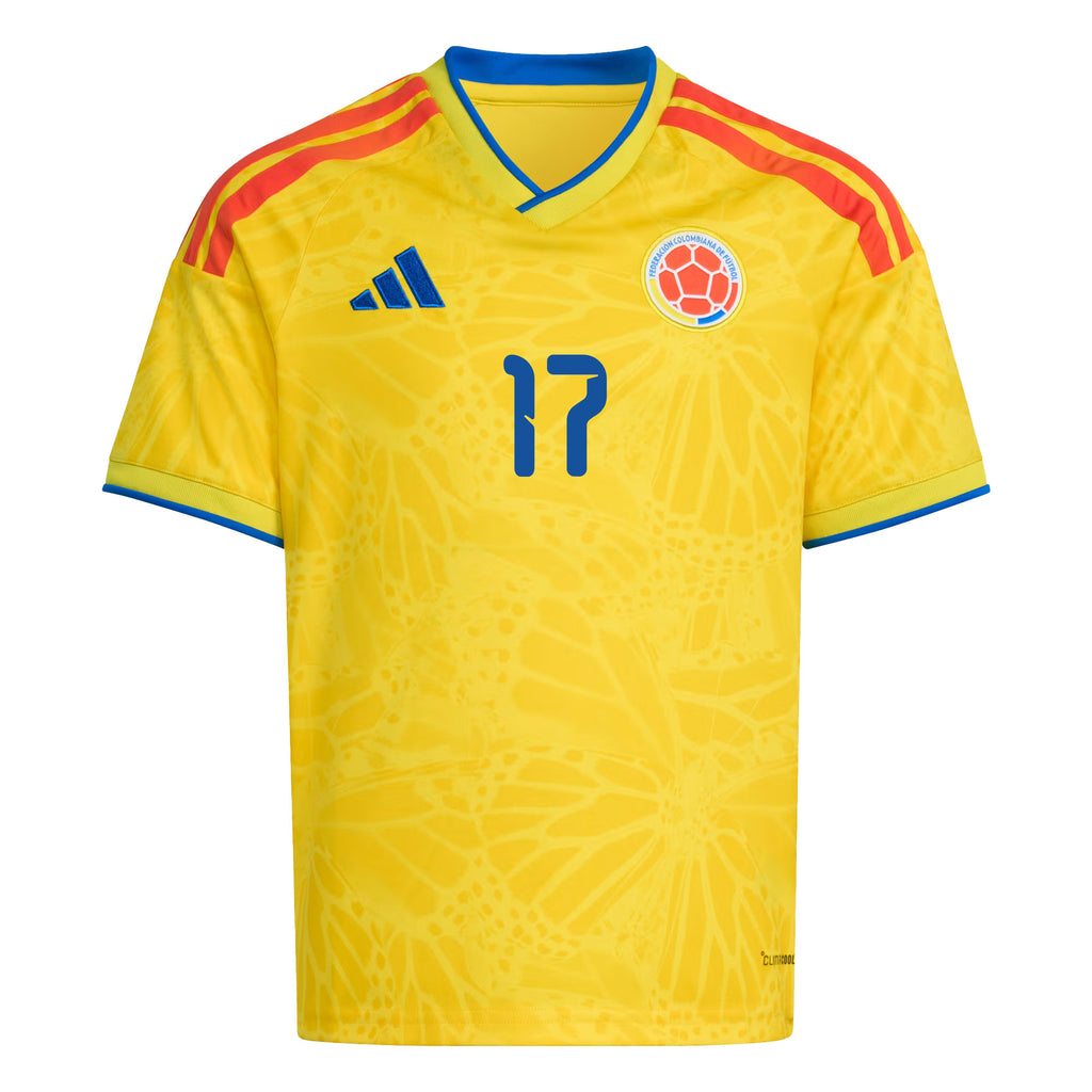 Johan Mojica 17 Youth Colombia National Team 2026 Home Jersey - Yellow