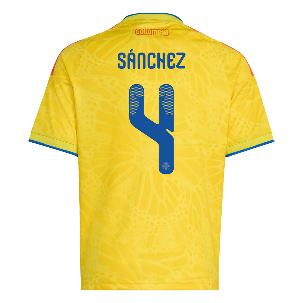 Davinson Sánchez 4 Youth Colombia National Team 2026 Home Jersey - Yellow