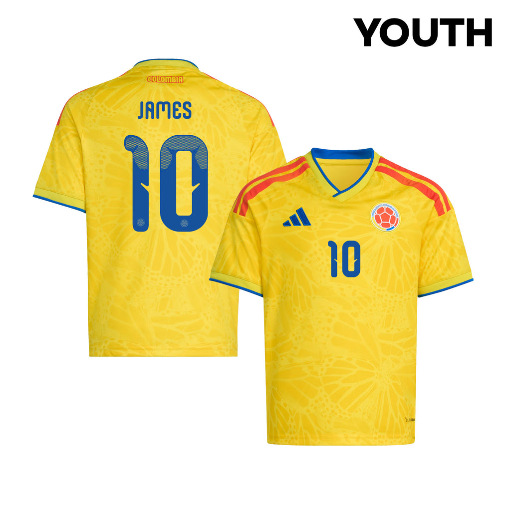 James Rodriguez 10 Youth Colombia National Team 2026 Home Jersey - Yellow