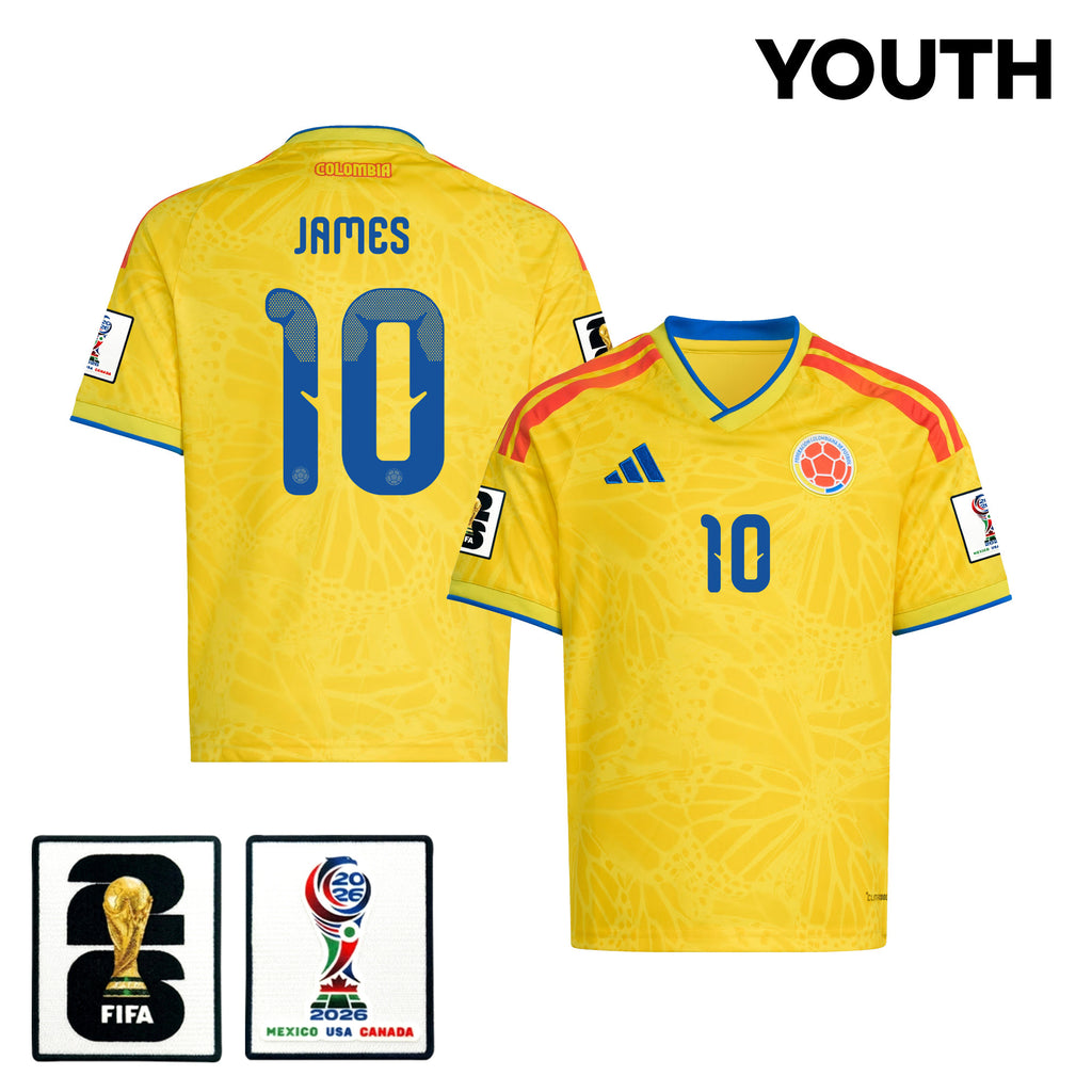 James Rodriguez 10 Youth Colombia National Team 2026 Home Jersey - Yellow