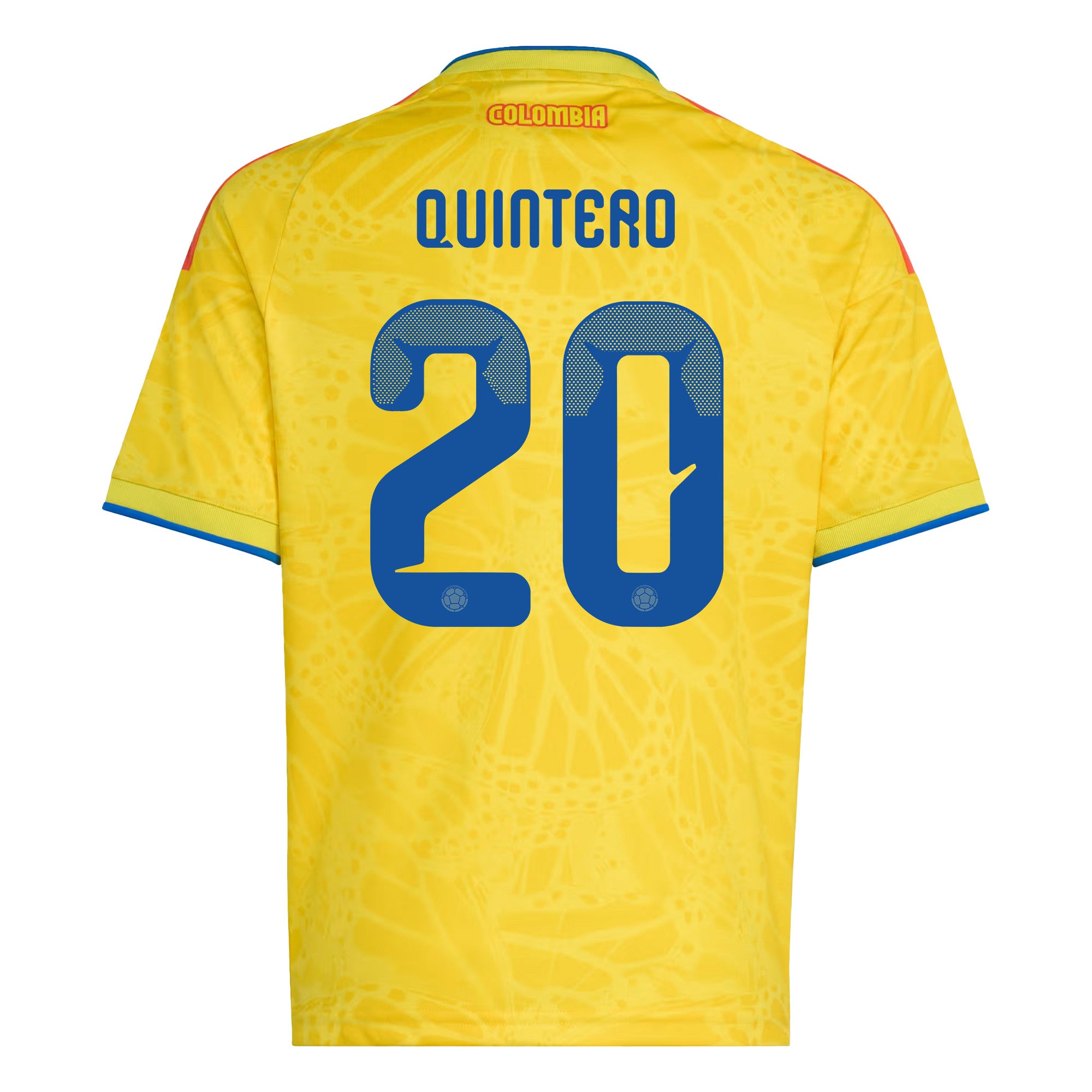 Juan Fernando Quintero 20 Youth Colombia National Team 2026 Home Jersey - Yellow
