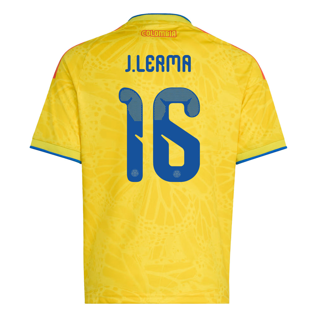Jefferson Lerma 16 Youth Colombia National Team 2026 Home Jersey - Yellow