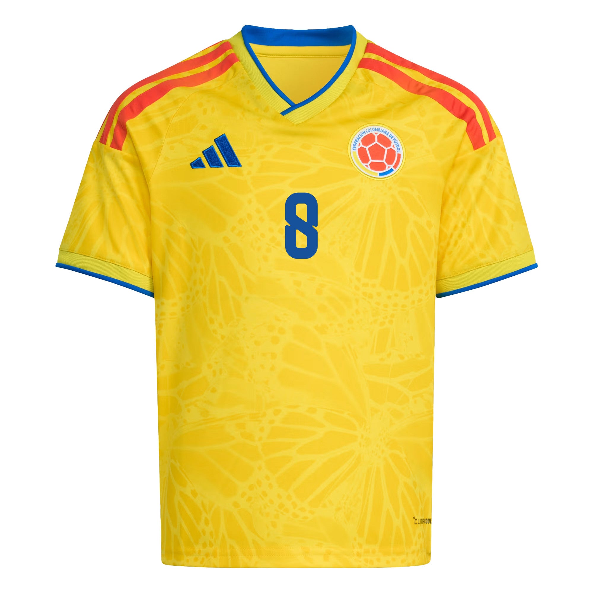 Jorge Carrascal 8 Youth Colombia National Team 2026 Home Jersey - Yellow