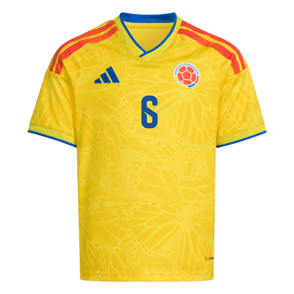Richard Ríos 6 Youth Colombia National Team 2026 Home Jersey - Yellow
