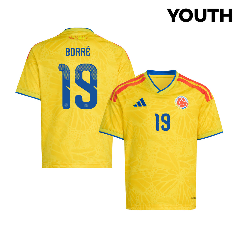 Rafael Borré 19 Youth Colombia National Team 2026 Home Jersey - Yellow