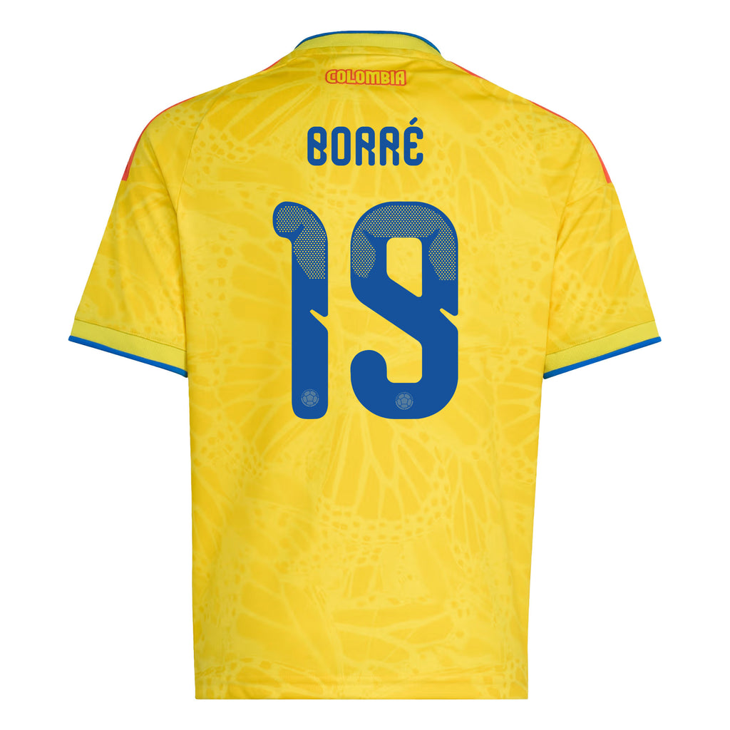 Rafael Borré 19 Youth Colombia National Team 2026 Home Jersey - Yellow