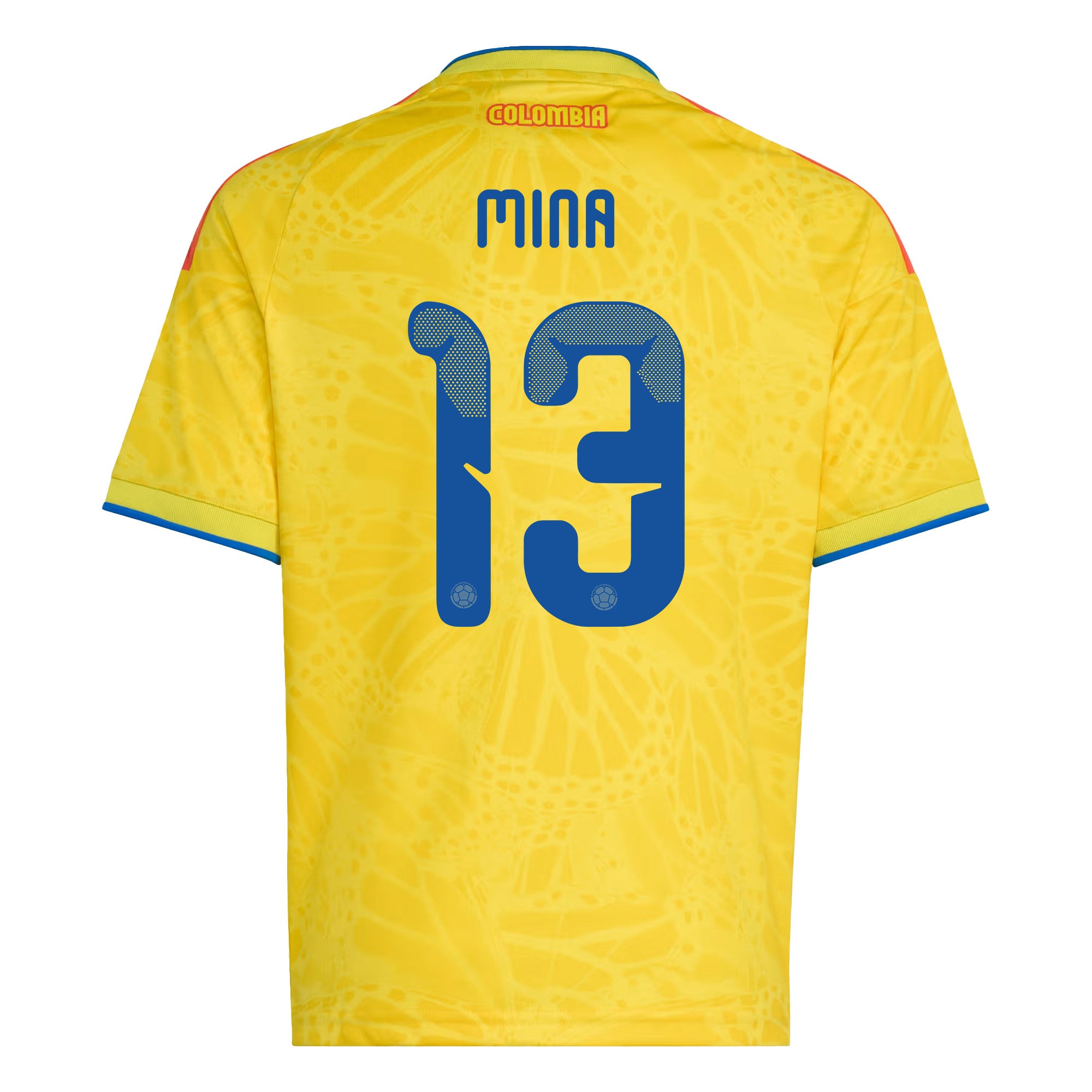 Yerry Mina 13 Youth Colombia National Team 2026 Home Jersey - Yellow