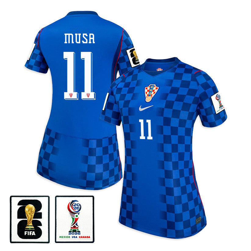 Petar Musa 11 Women's Croatia National Team 2026 Away Jersey - Blue