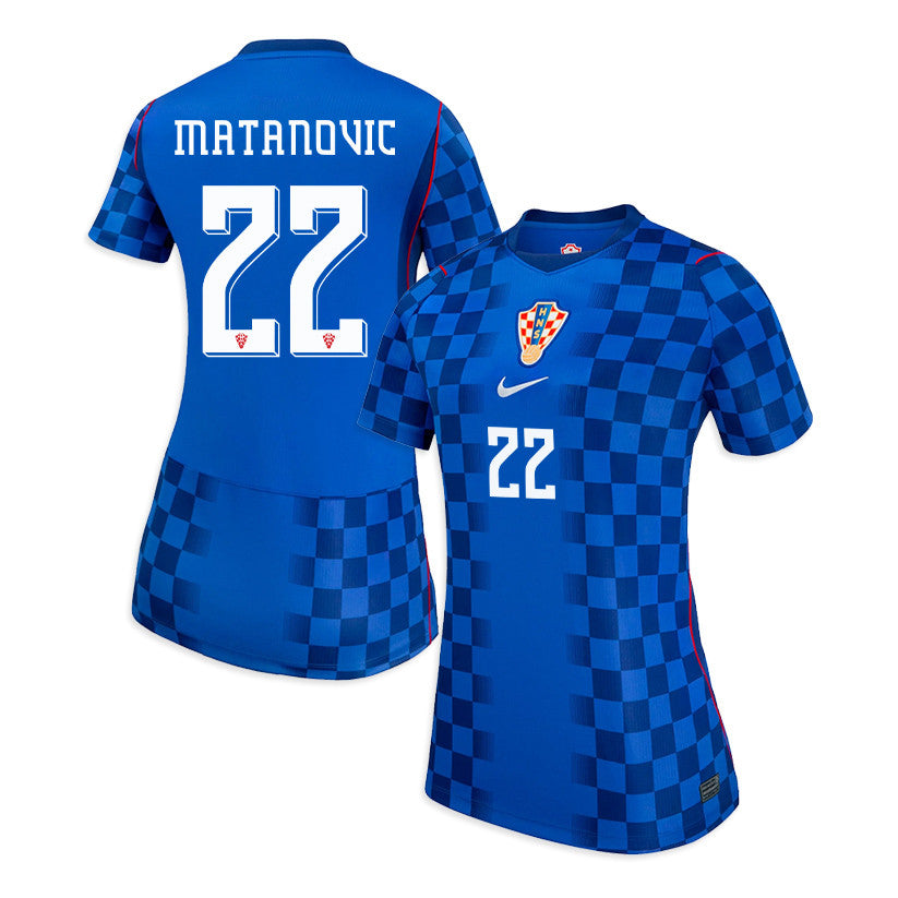 Igor Matanovic 22 Women's Croatia National Team 2026 Away Jersey - Blue