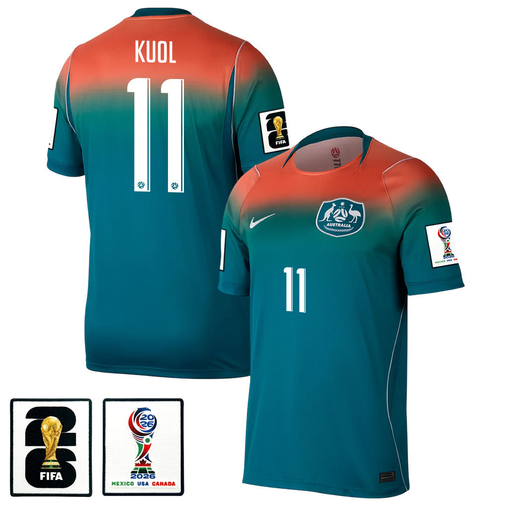 Garang Kuol 11 Australia National Team 2026 Away Jersey - Teal, Men