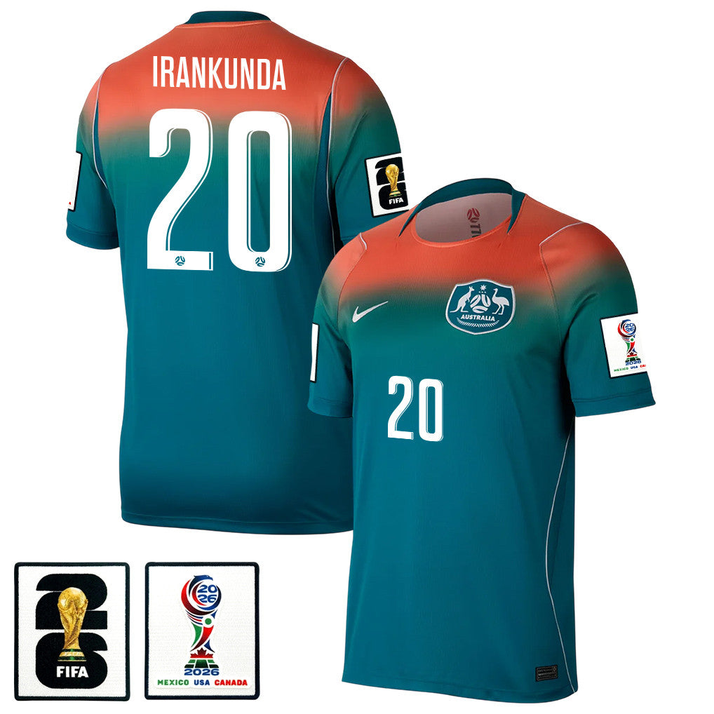 Nestory Irankunda 20 Australia National Team 2026 Away Jersey - Teal, Men