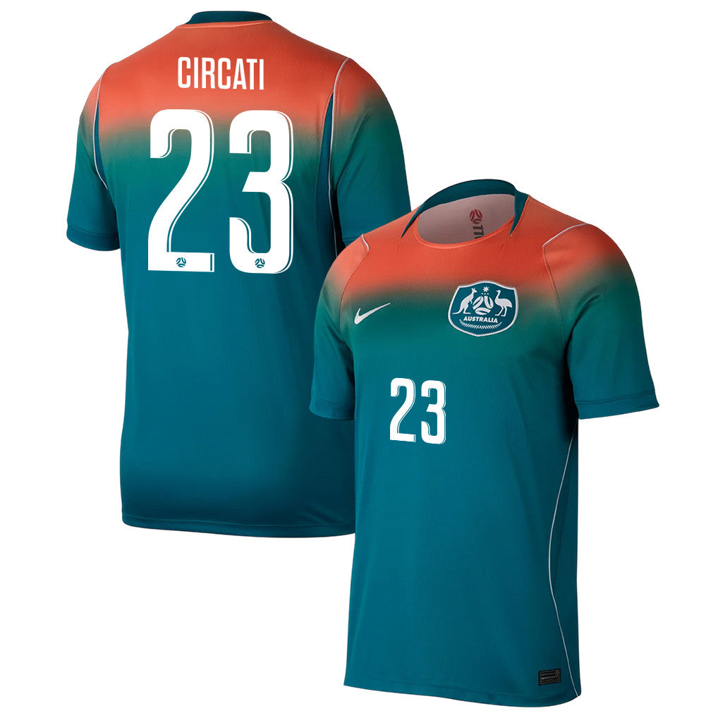 Alessandro Circati 23 Australia National Team 2026 Away Jersey - Teal, Men