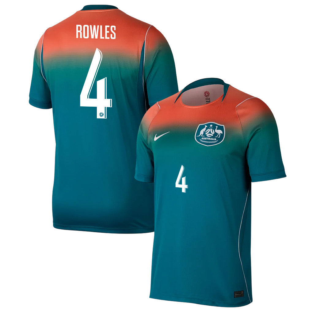Kye Rowles 4 Australia National Team 2026 Away Jersey - Teal, Men