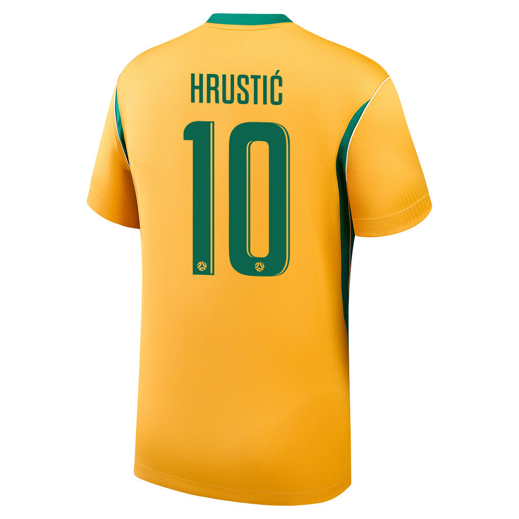 Ajdin Hrustić 10 Australia National Team 2026 Home Jersey - Yellow, Men