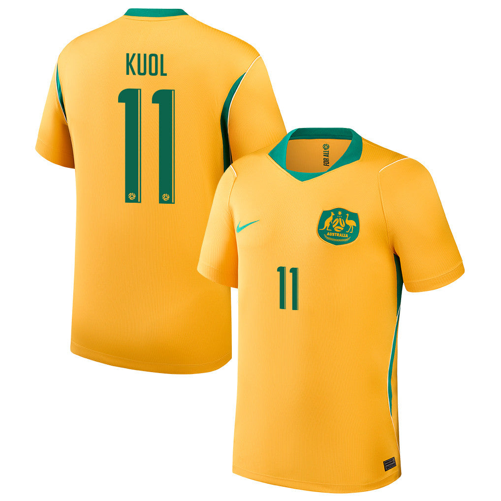 Garang Kuol 11 Australia National Team 2026 Home Jersey - Yellow, Men