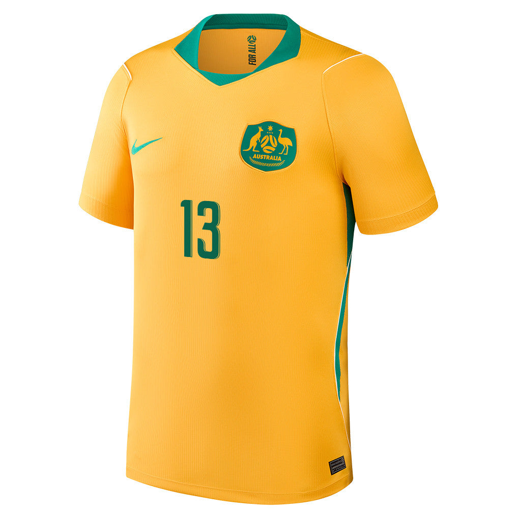 Lucas Herrington 13 Australia National Team 2026 Home Jersey - Yellow, Men