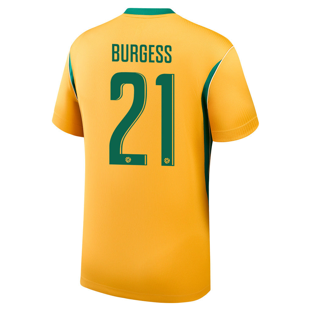 Cameron Burgess 21 Australia National Team 2026 Home Jersey - Yellow, Men