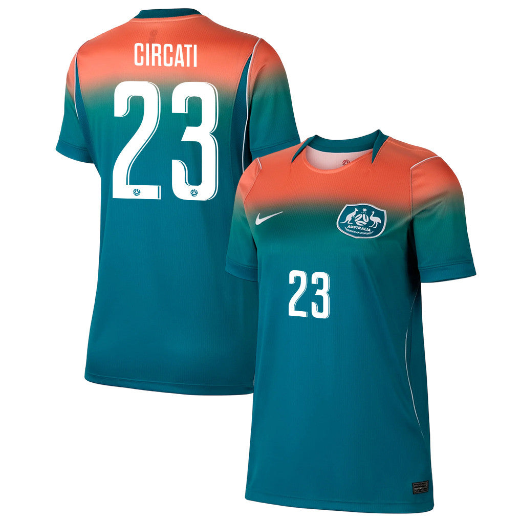 Alessandro Circati 23 Women's Australia National Team 2026 Away Jersey - Teal