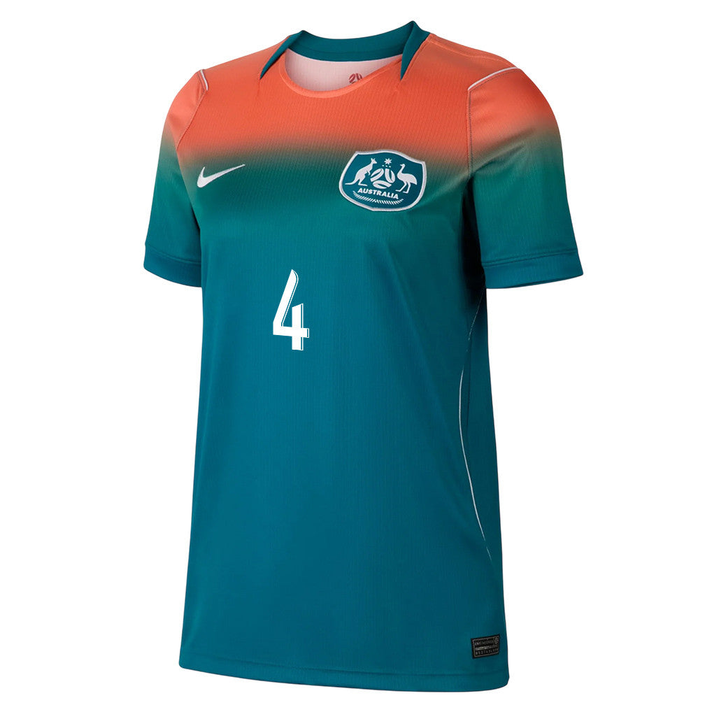 Kye Rowles 4 Women's Australia National Team 2026 Away Jersey - Teal