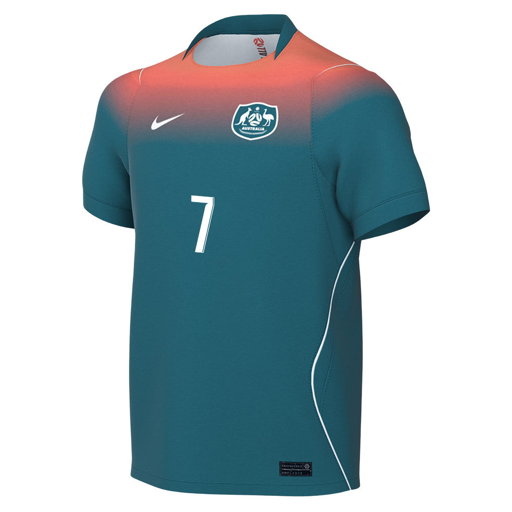 Mathew Leckie 7 Youth Australia National Team 2026 Away Jersey - Teal