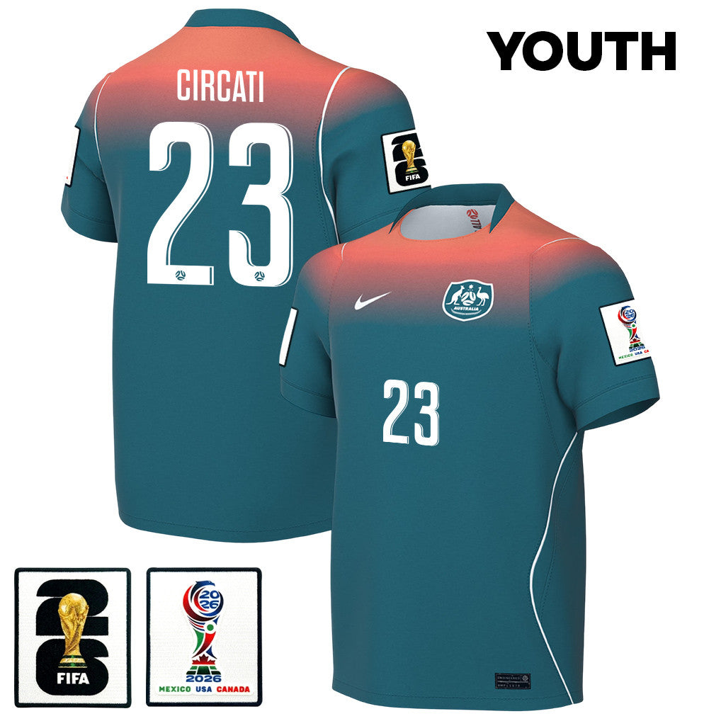 Alessandro Circati 23 Youth Australia National Team 2026 Away Jersey - Teal