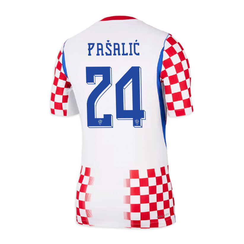 Marco Pašalić 24 Croatia National Team 2026 Home Jersey - Men, White/ Red