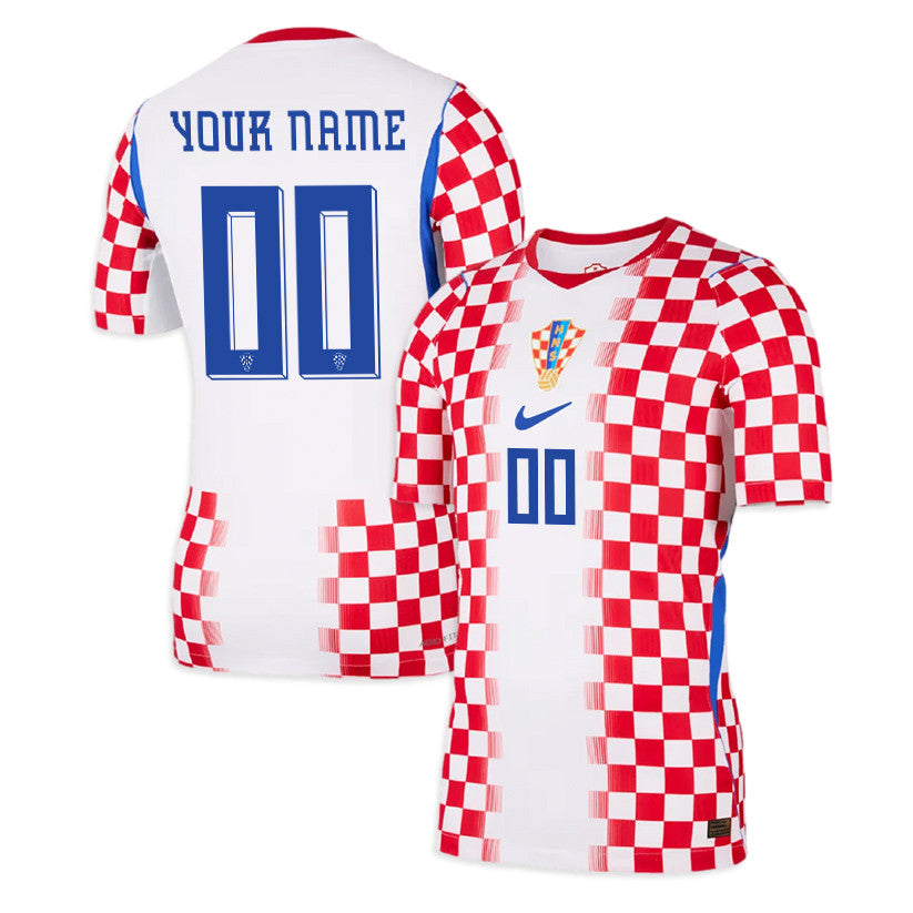 Croatia National Team 2026 Personalized Home Jersey - Men, White/ Red