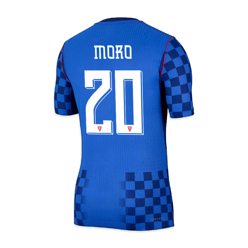 Nikola Moro 20 Croatia National Team 2026 Away Jersey - Men, Blue