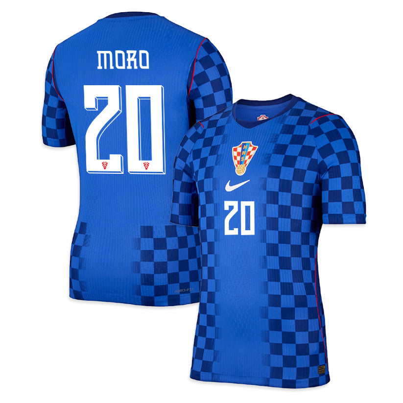 Nikola Moro 20 Croatia National Team 2026 Away Jersey - Men, Blue