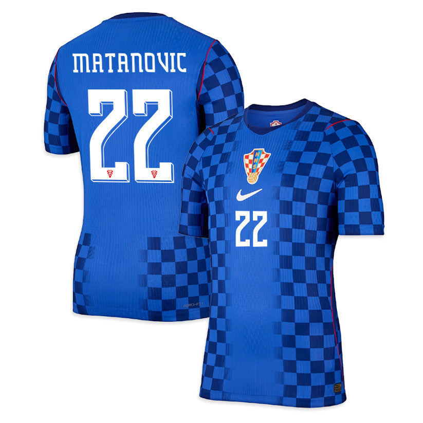 Igor Matanovic 22 Croatia National Team 2026 Away Jersey - Men, Blue