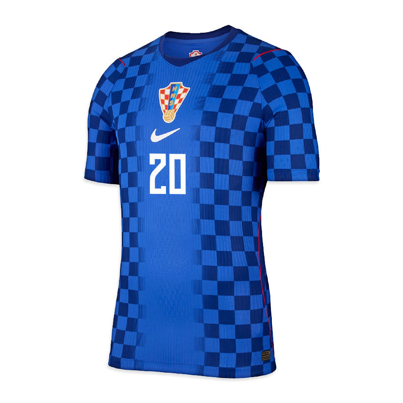 Joško Gvardiol 20 Croatia National Team 2026 x World Cup Patch Away Jersey - Blue, Men