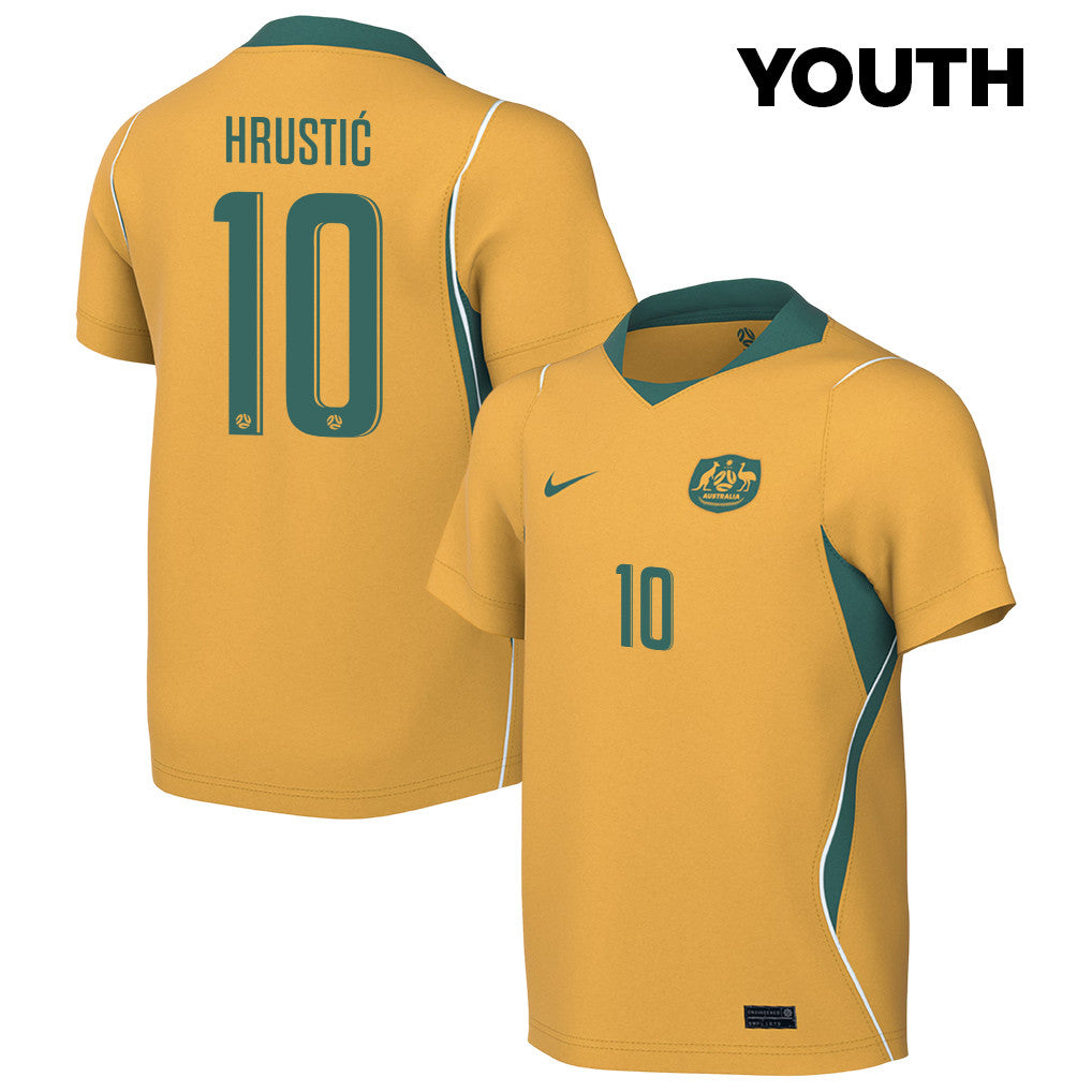 Ajdin Hrustić 10 Youth Australia National Team 2026 Home Jersey - Yellow