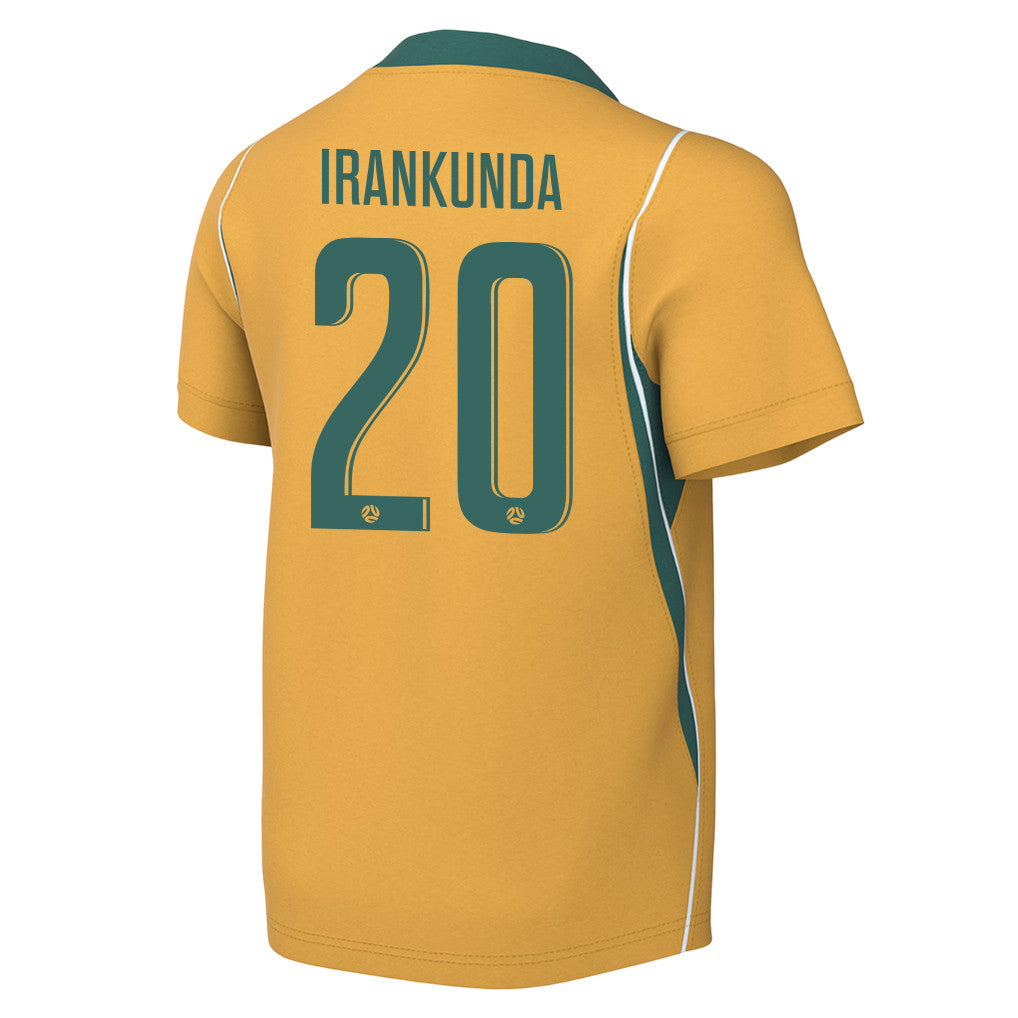Nestory Irankunda 20 Youth Australia National Team 2026 Home Jersey - Yellow
