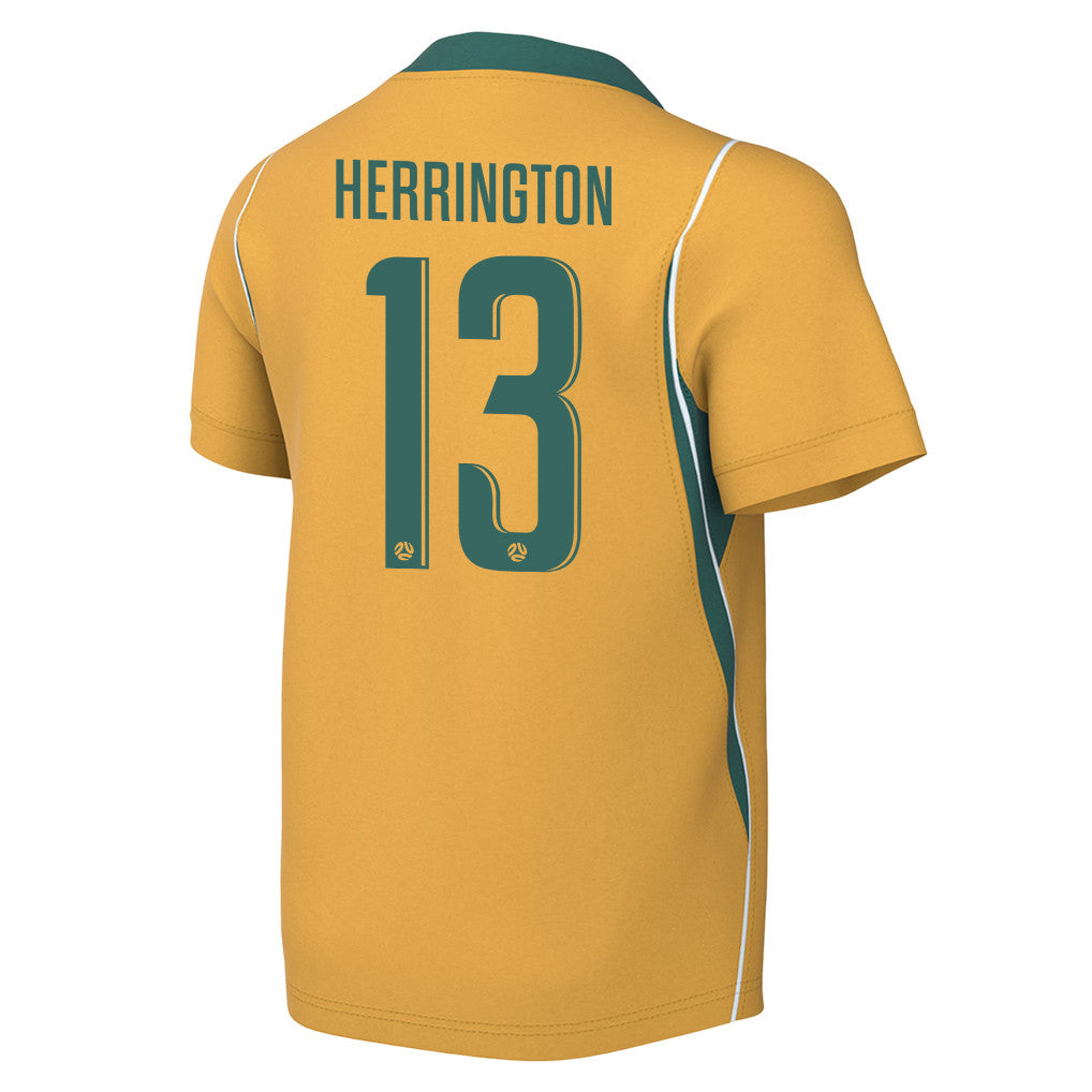 Lucas Herrington 13 Youth Australia National Team 2026 Home Jersey - Yellow
