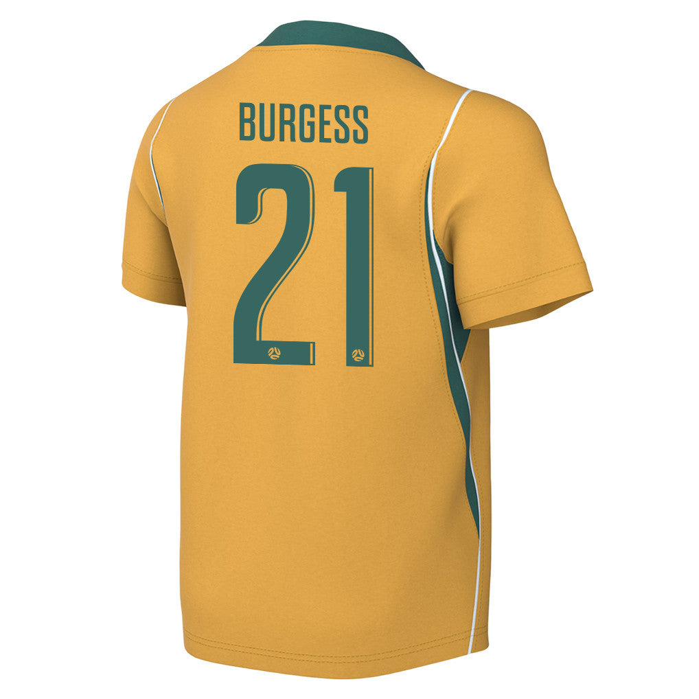 Cameron Burgess 21 Youth Australia National Team 2026 Home Jersey - Yellow