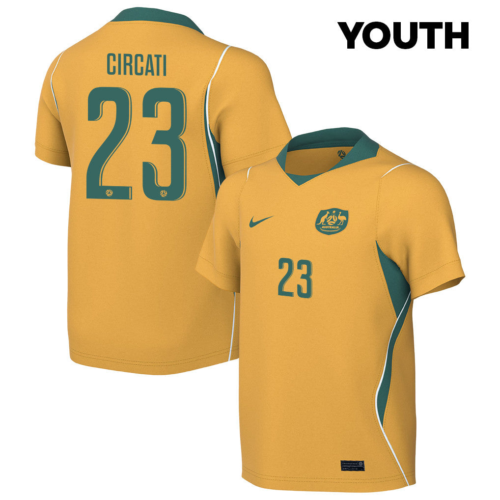 Alessandro Circati 23 Youth Australia National Team 2026 Home Jersey - Yellow