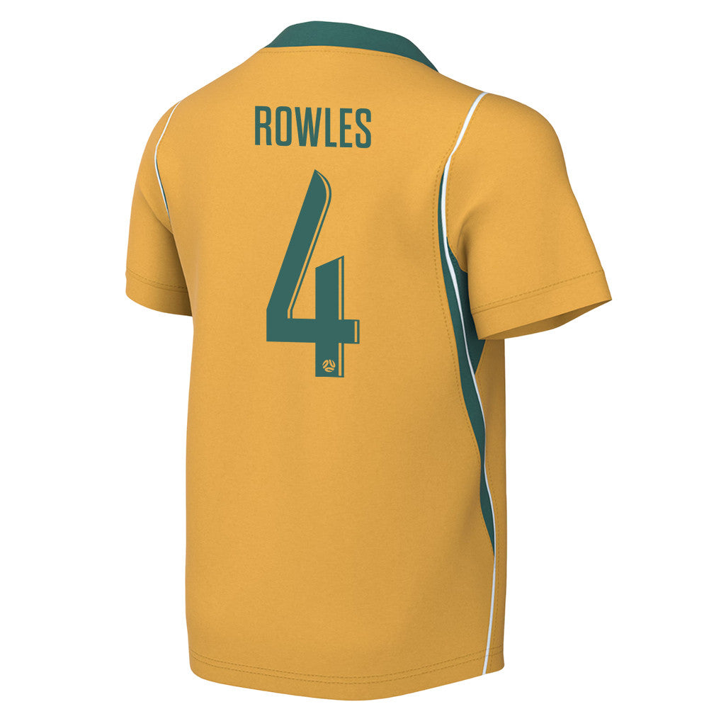 Kye Rowles 4 Youth Australia National Team 2026 Home Jersey - Yellow