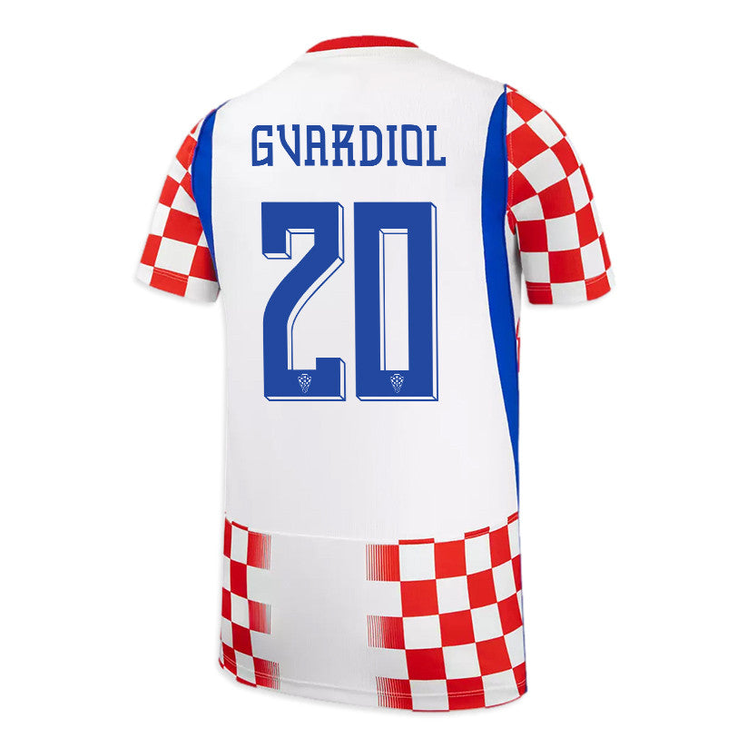 Joško Gvardiol 20 Youth Croatia National Team 2026 Home Jersey - White/ Red
