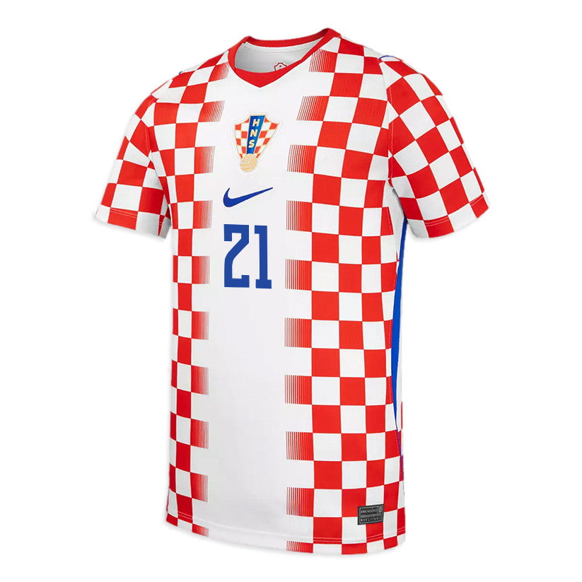 Luka Sučić 21 Youth Croatia National Team 2026 Home Jersey - White/ Red