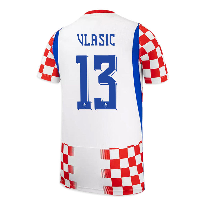 Nikola Vlasic 13 Youth Croatia National Team 2026 Home Jersey - White/ Red