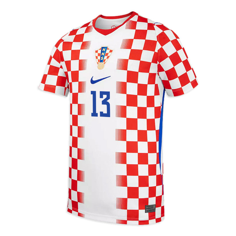 Nikola Vlasic 13 Youth Croatia National Team 2026 Home Jersey - White/ Red