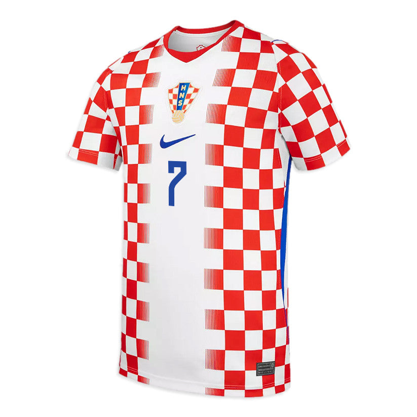 Lovro Majer 7 Youth Croatia National Team 2026 Home Jersey - White/ Red