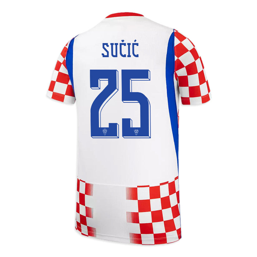 Luka Sučić 25 Youth Croatia National Team 2026 Home Jersey - White/ Red