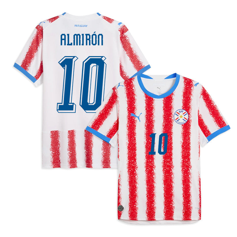 Miguel Almirón 10 Paraguay National Team 2026 Home Jersey - White/Red, Men