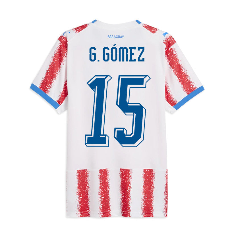 Gustavo Gómez 15 Paraguay National Team 2026 Home Jersey - White/Red, Men